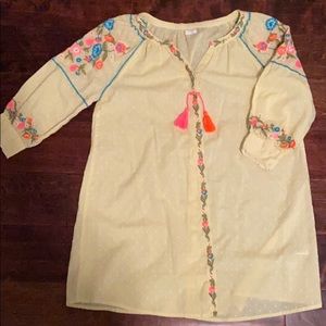 Adorable girls beach/pool button down dress.